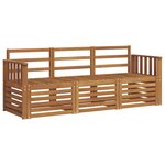 vidaXL Ensembles de canapés 3 pc Naturel Bois d'Acacia Massif