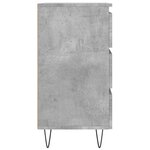 vidaXL Table de chevet gris béton 40x35x69 cm bois d’ingénierie