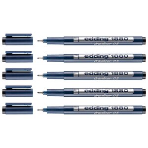 Feutre Fin de Précision Drawliner 1880 Noir (0.5) 0 5 mm x 5 EDDING