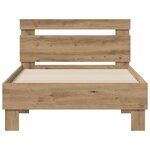 vidaXL Cadre de lit Chêne artisanal 98 5 x 200 cm Bois d'ingénierie
