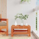 vidaXL Repose-pieds de jardin Pin massif Pin brun ciré