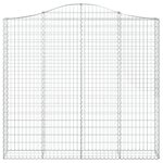 vidaXL Paniers à gabions arqués 5 Pièces 200x30x180/200 cm Fer galvanisé