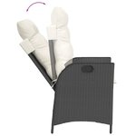 vidaXL Ensemble à manger de jardin coussins 5Pièces Noir Résine tressée