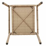 vidaXL Chaises empilables de jardin 4 Pièces Crème  Marron