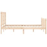 vidaXL Cadre de lit avec tête de lit 120x200 cm bois massif