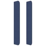 vidaXL Tête de lit avec oreilles Bleu 147x16x118/128 cm Tissu