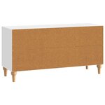 vidaXL Meuble TV Blanc brillant 99 x 34 5 x 50 cm Bois d'ingénierie