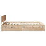 vidaXL Cadre de lit avec tiroirs sans matelas 120x190 cm