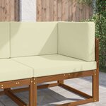 vidaXL Coussin de canapé d'extérieur 3 Pièces Crème Polyester
