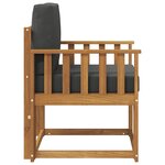 vidaXL Canapé d’extérieur Bois d'acacia massif et polyester Naturel