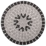 vidaXL Table de bistro mosaïque Gris 61 cm Céramique