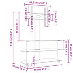 vidaXL Meuble TV d'angle 3 niveaux pour 32-70 pouces noir