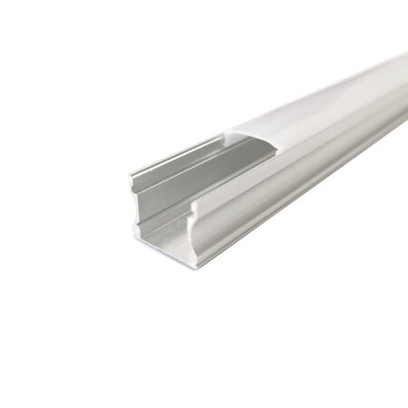 Profilé aluminium 1m pour ruban led - couvercle opaque - silamp