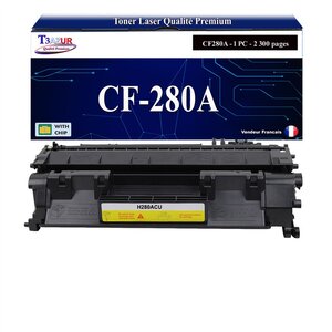 T3AZUR -Toner compatible avec HP CF280A (80A) pour HP Laserjet Pro 400 M401  M401A  M401D  M401DN  M401DW  M401N  MFP M425DN  M425DW