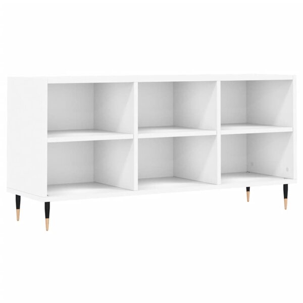 vidaXL Meuble TV blanc 103 5x30x50 cm bois d'ingénierie