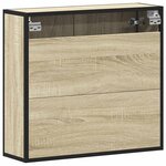 vidaXL Armoire de salle de bain avec miroir Chêne Sonoma 65 x 20 x 60 cm Bois d'ingénierie