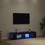 vidaXL Meuble TV Noir 135 x 39 x 30 cm Bois d'ingénierie