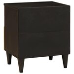 vidaXL Cabinet de chevet avec tiroir Noir et or 40 x 33 x 46 cm