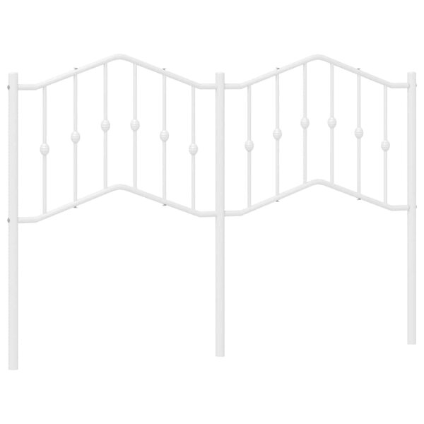 vidaXL Tête de lit de remplacement métal blanc 150 cm