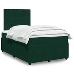 vidaXL Sommier à lattes de lit avec matelas vert foncé 120x190 cm