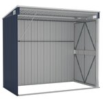 vidaXL Abri de jardin mural Anthracite 118x194x178 cm Acier