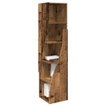 vidaXL Meuble d'angle Blanc 32x32x140cm Bois d'ingénierie