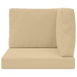 vidaXL Coussin de canapé d'extérieur 3 Pièces Beige Polyester