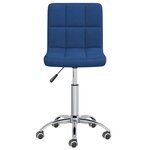 vidaXL Chaise pivotante de salle à manger Bleu Tissu