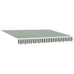vidaXL Auvent Rayé Vert et blanc 3 x 2 5 m Polyester et métal