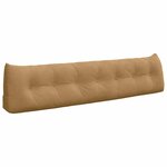 vidaXL Coussin de Dos Marron 200 x 24 x 50 cm Velours