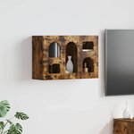 vidaXL Armoire suspendue Chêne fumé 60 x 20 x 40 cm Bois d'ingénierie