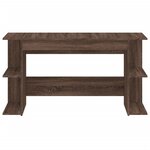 Bureau table poste de travail meuble d'ordinateur informatique étude chêne 140 x 50 x 75 cm bois d'ingénierie brun 02_0023616