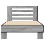 vidaXL Cadre de lit sonoma gris 90x200 cm bois d'ingénierie et métal