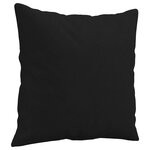 vidaXL Ensemble de canapés 4 Pièces avec coussins Noir Tissu microfibre