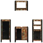 vidaXL Ensemble de mobilier de salle de bain avec étagère 4 Pièces