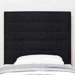 vidaXL Tête de lit LED avec des lumières à LED Noir 100 cm tissu