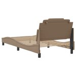 vidaXL Cadre de lit Viana sans matelas cappuccino 100x200 cm similicuir