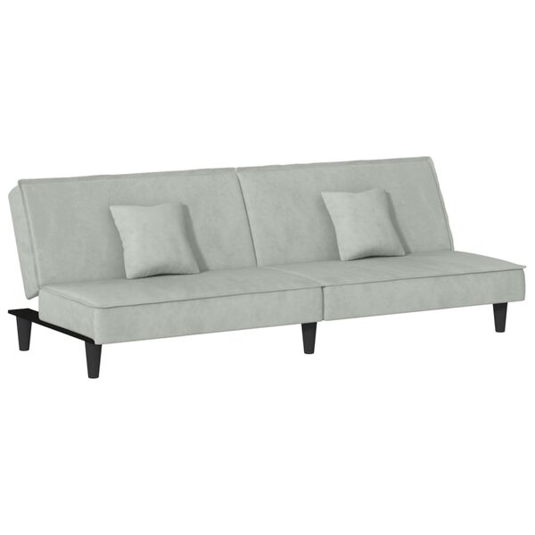 vidaXL Canapé-lit gris clair Velours