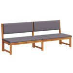 vidaXL Transat 1-personne Marron 200 x 57 x 75cm Bois d'acacia massif
