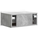 vidaXL Cabinet de chevet mural Gris béton 49 x 34 5 x 24 cm