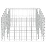 vidaXL Lit surélevé à gabion Acier galvanisé 90x90x50 cm