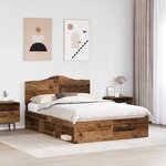 vidaXL Cadre de lit Bois ancien 150 x 200 cm Pin massif