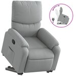 vidaXL Fauteuil inclinable Gris clair Tissu