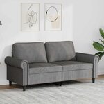 vidaXL Canapé à 3 places Gris foncé 180 cm Velours