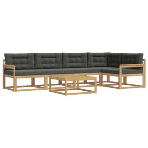 vidaXL Ensemble de canapés d'extérieur 6 Pièces Blanc et anthracite