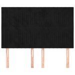 vidaXL Tête de lit Noir 144x5x118/128 cm Velours