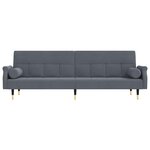 vidaXL Canapé-lit avec coussins gris foncé velours