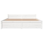 vidaXL Cadre de lit sans matelas blanc bois massif 160x200 cm