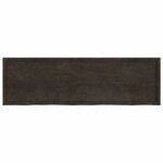 vidaXL Dessus de table marron foncé bois chêne massif traité