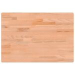 vidaXL Dessus de bureau 80x55x2 5 cm bois massif de hêtre